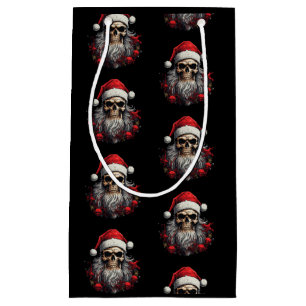 Santa Skull Gift Bag (Black)