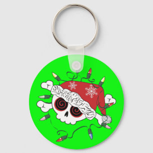 Santa Skull Key Ring