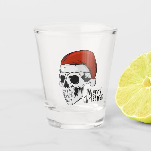 Santa Skull Shot Glass (Front)
