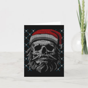 Santa Skull Ugly Christmas Santa Lover Y Christmas Card