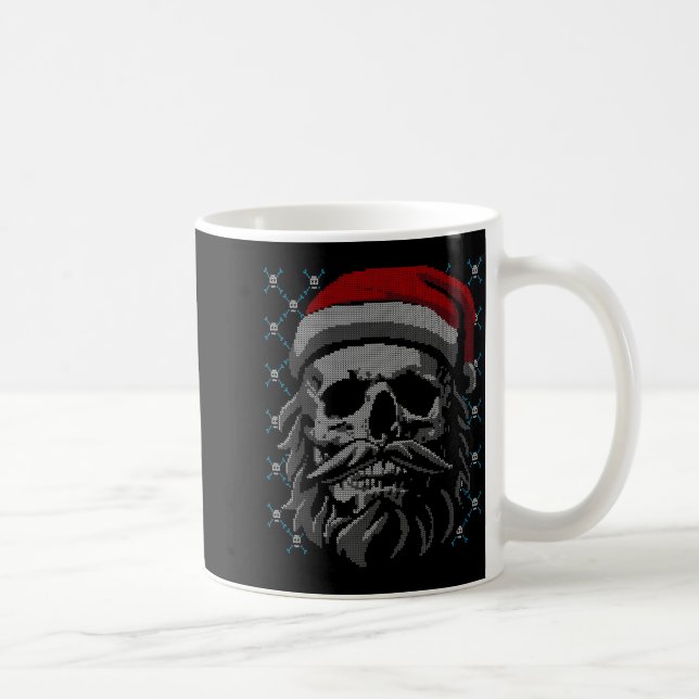 Santa Skull Ugly Christmas Santa Lover Y Christmas Coffee Mug (Right)