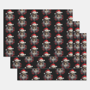 Santa Skull Wrapping Paper