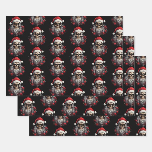 Santa Skull Wrapping Paper (Set)