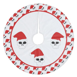 Santa Skulls Fleece Tree Skirt