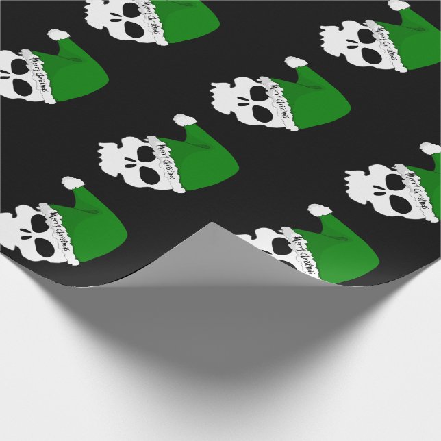 Santa Skulls Wrapping Paper (Corner)