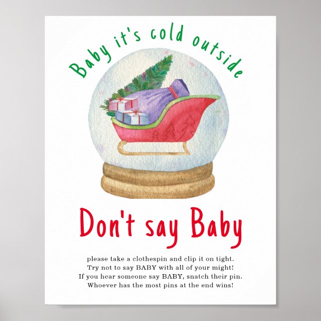 Santa sled - Don't say baby Poster (Front)