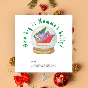 Santa sled - how big is mummy's belly enclosure card