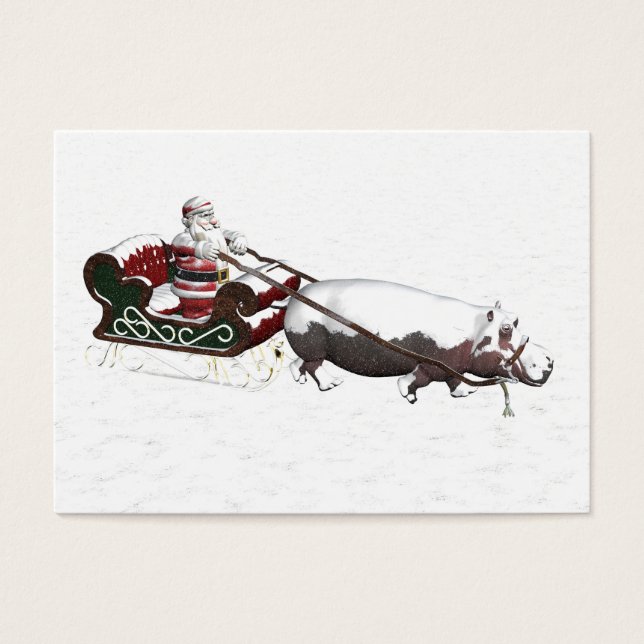 Santa Sled Pulled By Hippopotamus (Front)