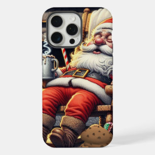 Santa sleeping Christmas iPhone 15 Pro Max Case