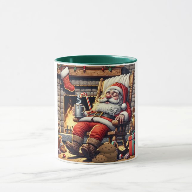 Santa sleeping Christmas Mug (Center)