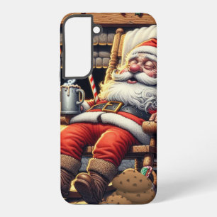 Santa sleeping Christmas Samsung Galaxy Case