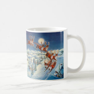 SANTA & SLEIGH by SHARON SHARPE Coffee Mug