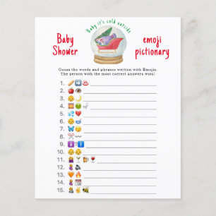 Santa sleigh - Emoji picture game baby shower