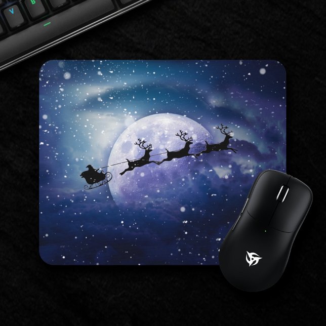 Santa Sleigh | Fantasy Galaxy Christmas Night Sky Mouse Mat (Creator Uploaded)