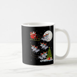Santa Sleigh Flying Funny Magical Christmas Premiu Coffee Mug