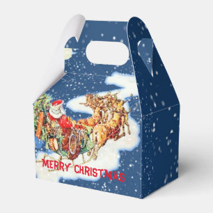 Santa Sleigh Merry Christmas Favour Box