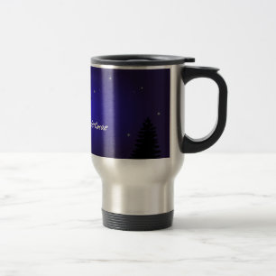 Santa Sleigh Moon Merry Christmas Travel Mug