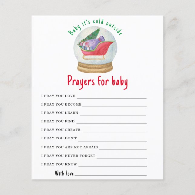 Santa sleigh - Party game | prayers for baby (Front)