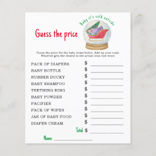 Santa sleigh - Party games   Price Guess Game