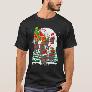 Santa Sleigh Reindeer Chartreux Cats Xmas Cat Owne T-Shirt