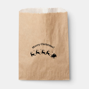 Santa Sleigh Reindeer Christmas Holiday Favour Bags