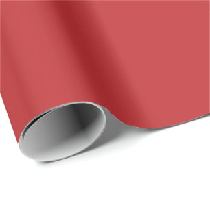 Santa Sleigh Reindeer Merry Christmas Red White Wrapping Paper