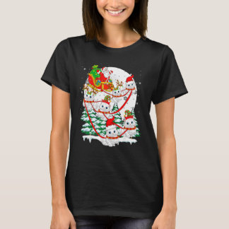 Santa Sleigh Reindeer Persian Cats Xmas Cat Owner T-Shirt
