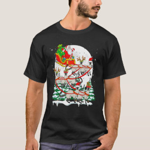 Santa Sleigh Reindeer Siamese Cats Xmas Cat Owner T-Shirt