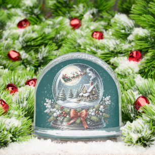 Santa Sleigh Ride in Snow Globe Wonderland