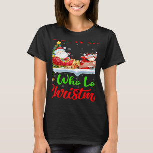 Santa Sleigh Ride Reindeer Just A Girl Who Loves C T-Shirt