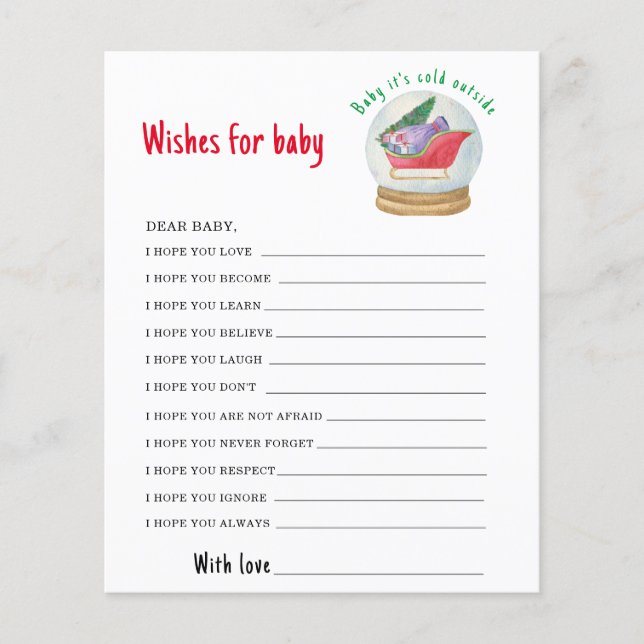 Santa sleigh - wishes for baby (Front)