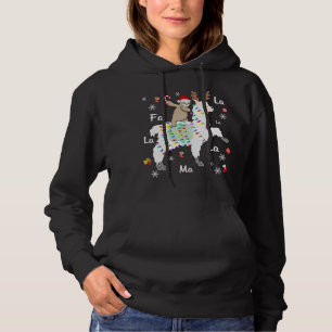 Santa Sloth Riding Llama Reindeer Christmas Hoodie