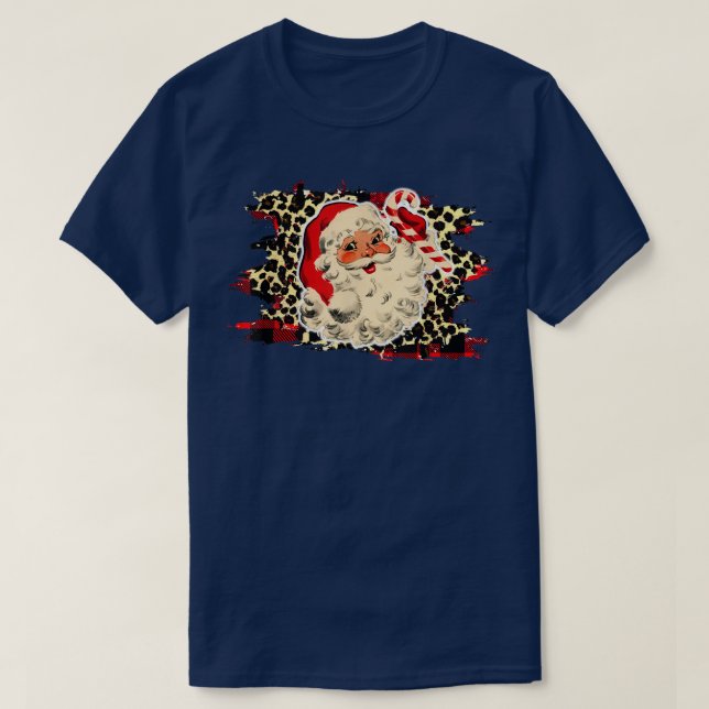 Santa Smile Friendly With Everyone Christmas Candy T-Shirt (Design Front)