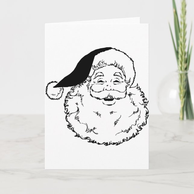 Santa Smiling Holiday Card (Front)