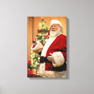 Santa smoking a pipe Canvas print