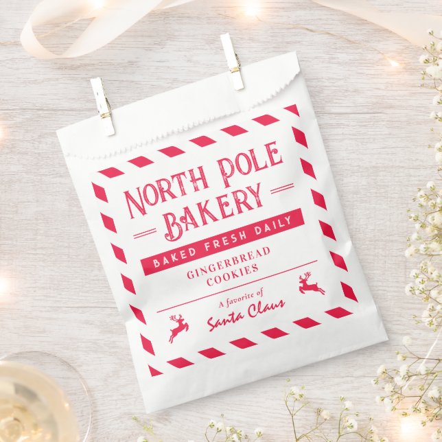 Santa Snack Personalised Christmas Party Favour Ba Bags (Clipped)