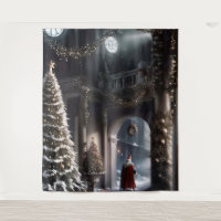 Santa Sneaking Away Christmas Magic Wall Art