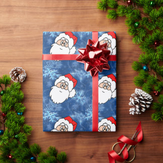 Santa Snow BG Wrapping Paper