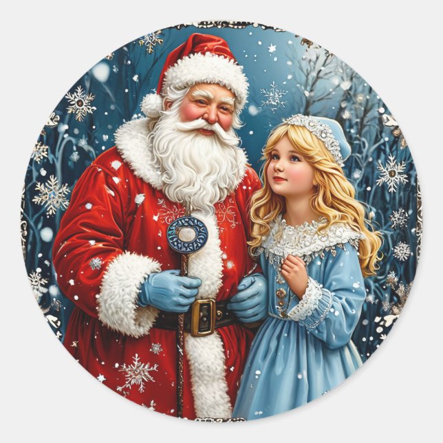 🎁Santa Snow Maiden Christmas Sticker Winter ✨ (Front)