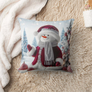 Santa Snowman Christmas Cushion