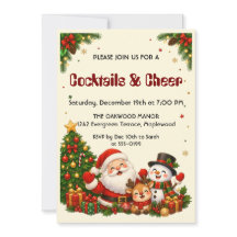 Santa Snowman Cocktails and Cheer Christmas Party