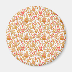 Santa & Snowman Gingerbread Christmas Cookies Magnet