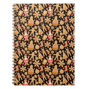 Santa & Snowman Gingerbread Christmas Cookies Notebook
