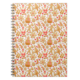 Santa & Snowman Gingerbread Christmas Cookies Notebook