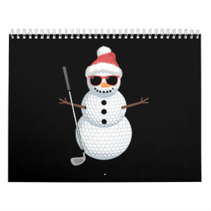 Santa Snowman Golf Ball Christmas Golfer Gift  Calendar