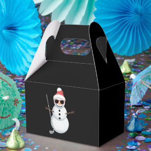 Santa Snowman Golf Ball Christmas Golfer Gift Favour Box