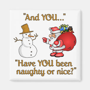 Santa & Snowman magnet