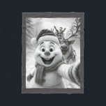 Santa Snowman Reindeer Taking A Selfie Photo Chris Fleece Blanket<br><div class="desc">Santa Snowman Reindeer Taking A Selfie Photo Christmas Funny Long Sleeve</div>