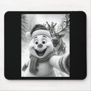 Santa Snowman Reindeer Taking A Selfie Photo Chris Mouse Mat