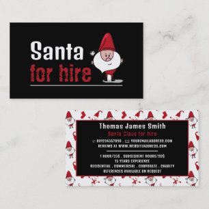 Santa & Snowman, Santa Claus Entertainer Business Card